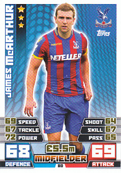 James McArthur Crystal Palace 2014/15 Topps Match Attax #80